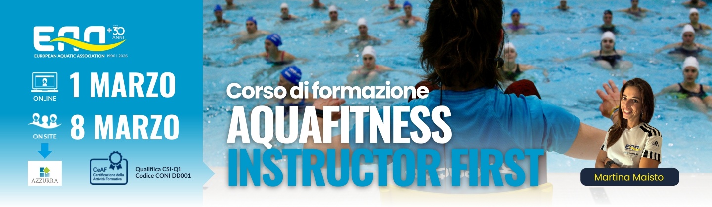 ONLINE – Corso AQUAFITNESS INSTRUCTOR FIRST